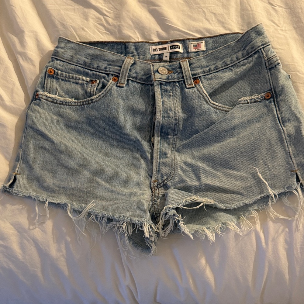 Re/Done Women's Blue Denim Shorts Size 26